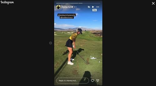 Still taken from Charley Hull's Instagram (Image Source: Instagram/@charley.hull)