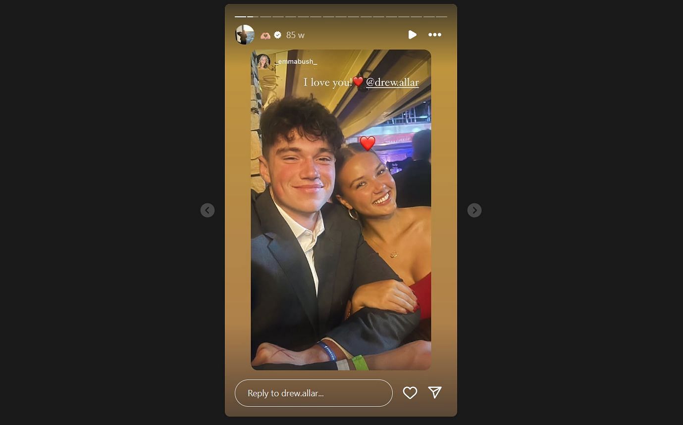 Drew Allar and Emma Bush (Image credit: Instagram/@drew.allar)