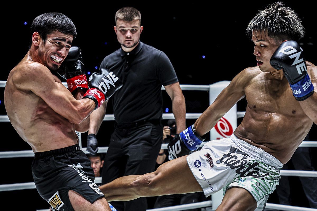 Elbrus Osmanov (left), Yuki Yoza (right) [Photo via ONE Championship]