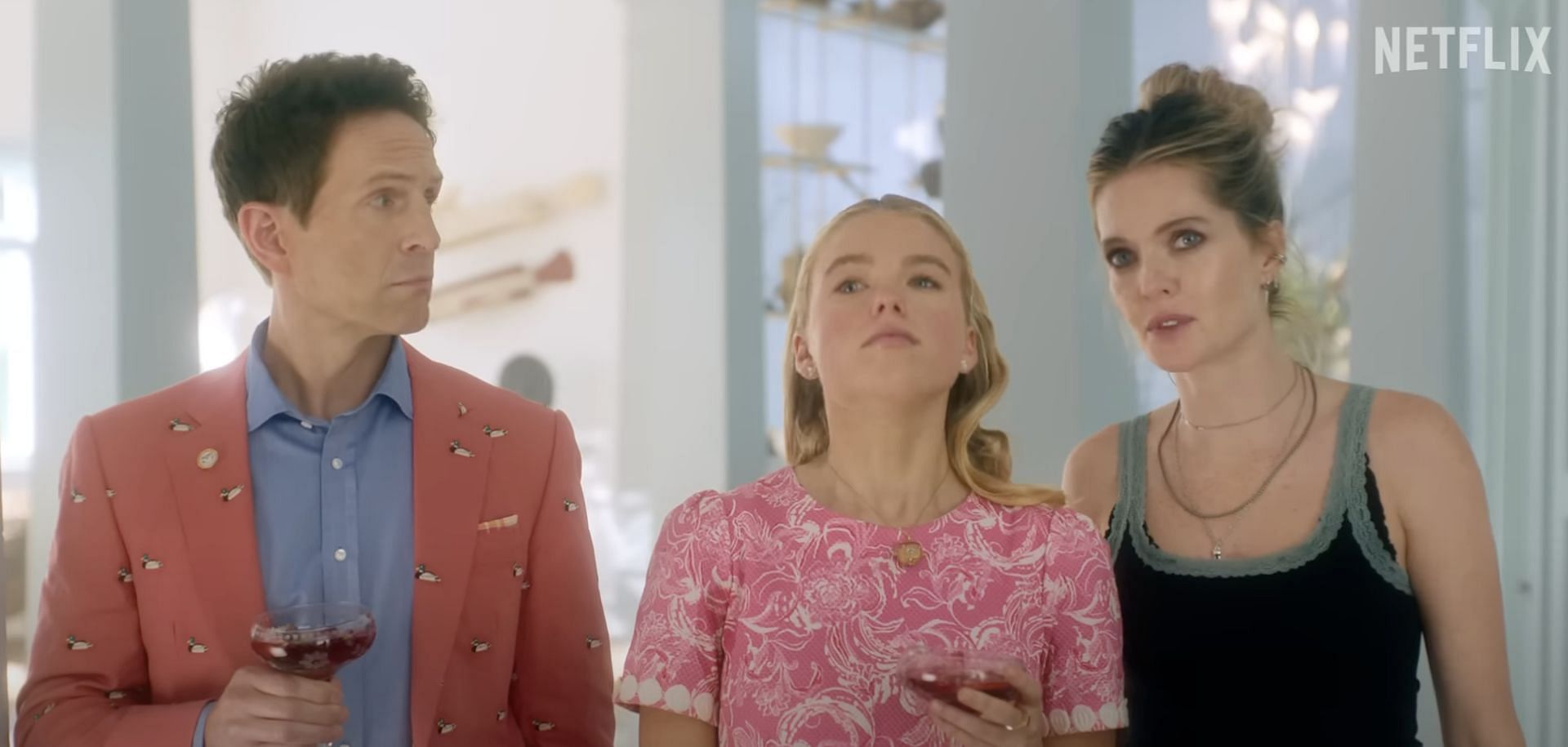 Ethan, Simone, and Devon in a still from Sirens. (Image via Netflix/YouTube)