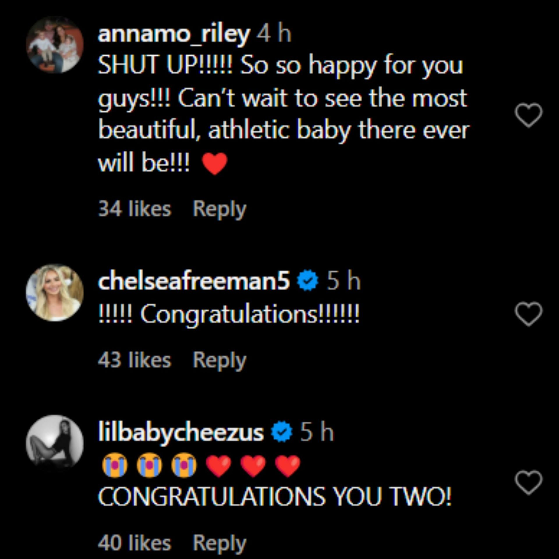 Screenshot of comments [Image Source: Instagram/malpugh]