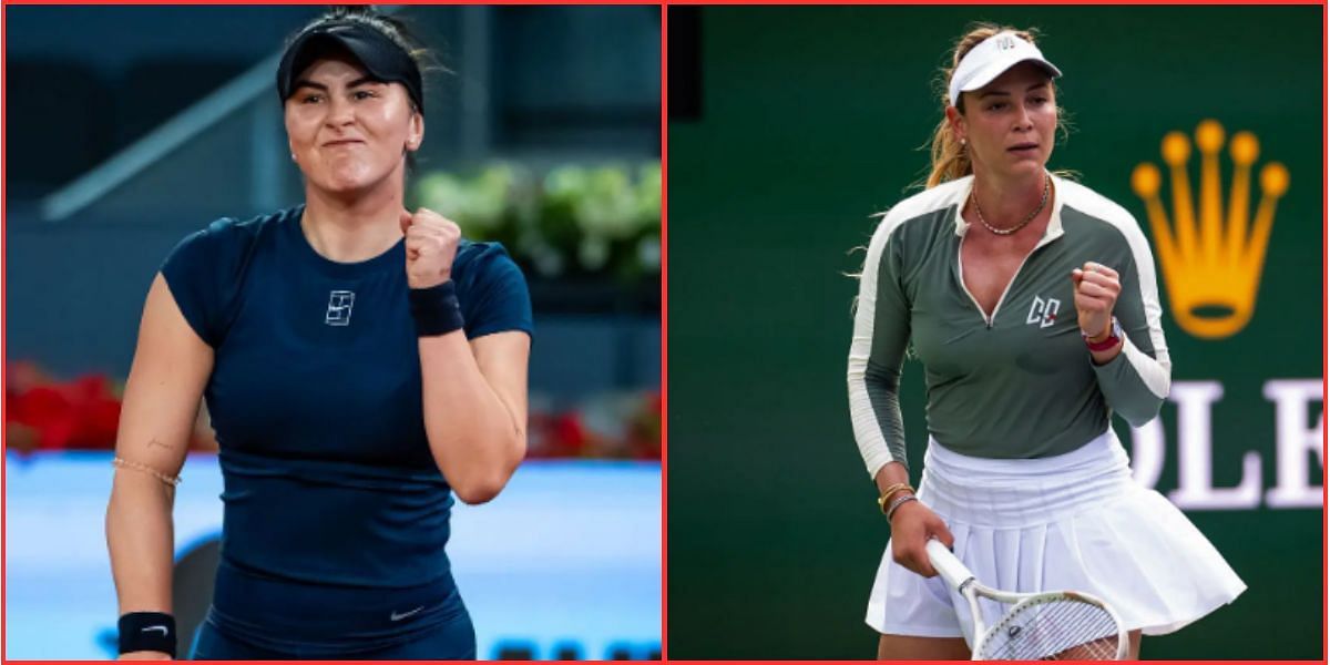 Bianca Andreescu (L) &amp; Donna Vekic (R) (Source - GETTY)