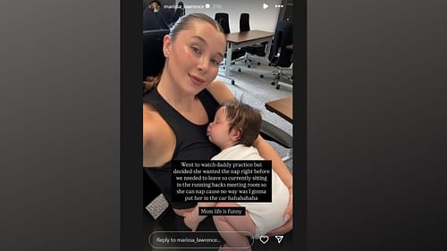 Trevor Lawrence's wife Marissa's IG Story (IG/marissa_lawrence)