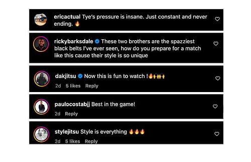 Screenshot of comments. [ONE Championship/Instagram]