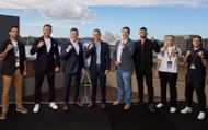 From Left to Right: PFL Fighter, Raihere Dudes James Frewin, PFL Managing Director International Pete Murray, Dan Taylor - Acting Managing Director, Stan, Ben Kimber - Director of Sports, Stan, PFL Fighter, Joseph Luciano, PFL Fighter, Sara Collins, PFL Fighter, Sean Gauci