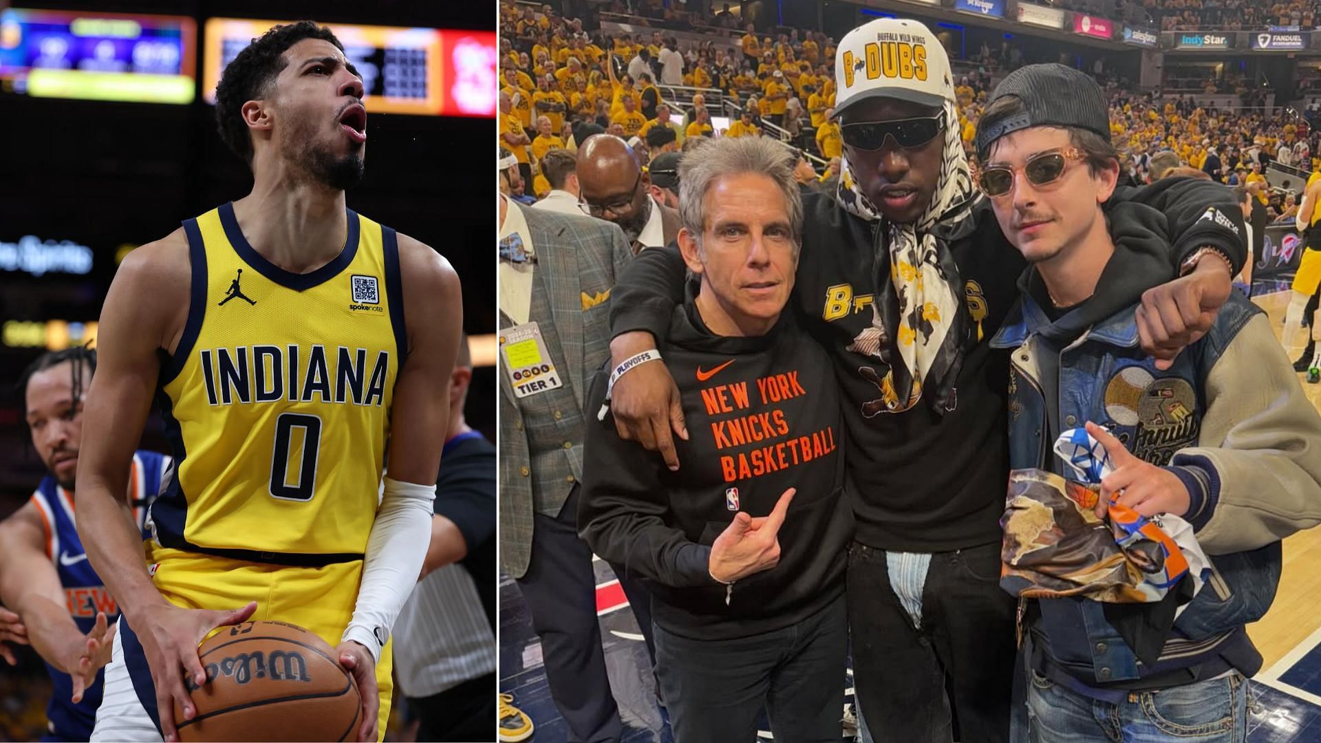 WTHELLY hitmaker embraces Tyrese Halliburton following Pacers star