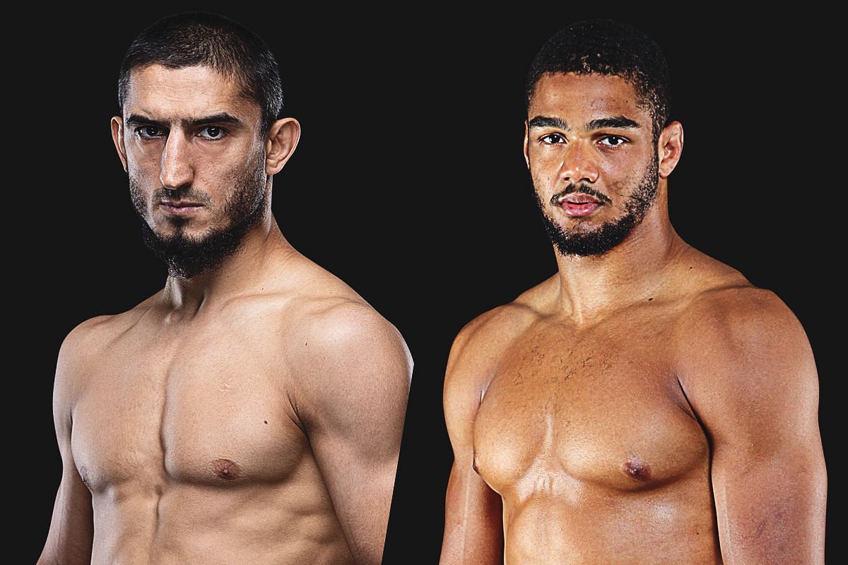 (From left) Alibeg Rasulov and Maurice Abevi collide on June 6.