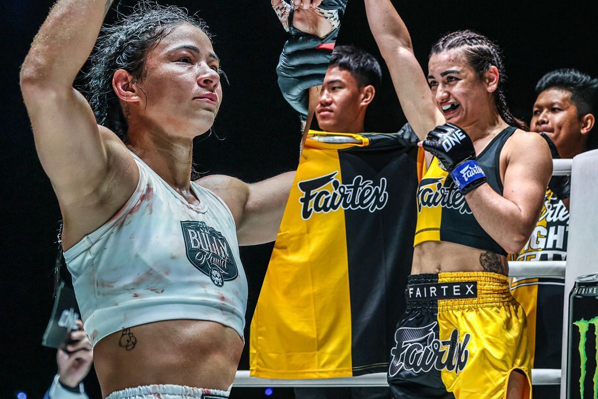 Allycia Hellen Rodrigues (left) and Shir Cohen (right). [Photos from ONE Championship]
