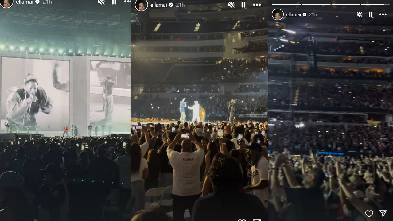 Ella Mai shares videos from Kendrick Lamar&#039;s homecoming concert. (Credits: @ellamai/Instagram)