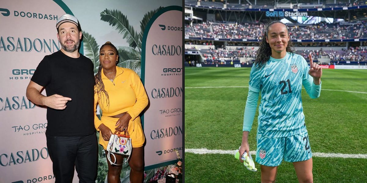 Serena Williams and Alexis Ohanian; Phallon Tullis-Joyce - Source: Getty