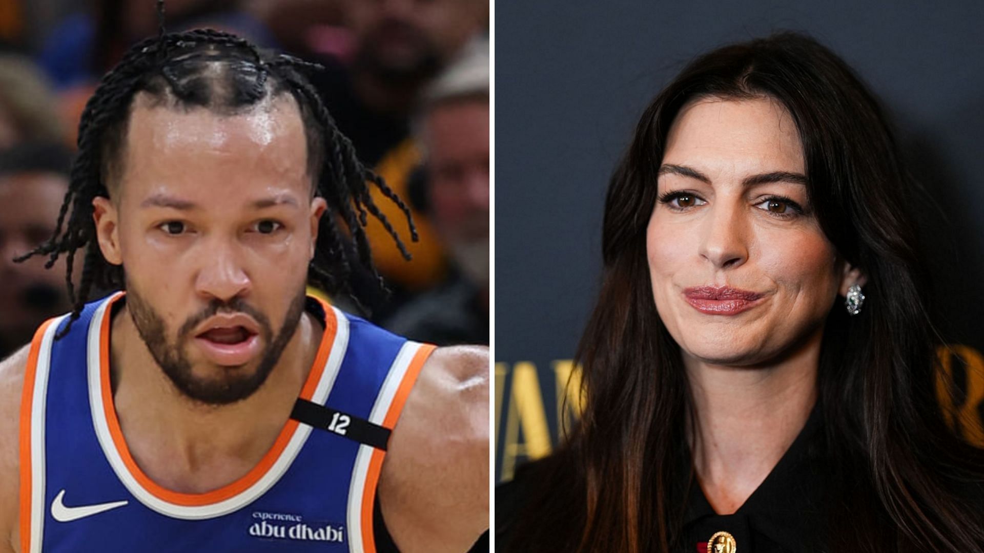 Knicks superfan Anne Hathaway was ecstatic after the comeback win 