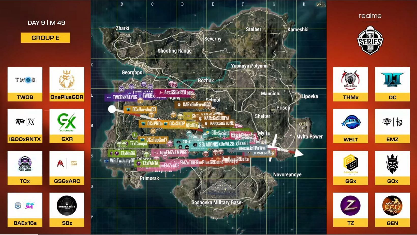 Day 9 of BMPS 2025 Round 1 was played on May 31 (Image via YouTube/Krafton India Esports)