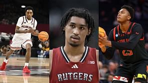 Dylan Harper drops 2-word reaction as Rutgers star poses with Tahaad Pettiford, Derik Queen and more for pre-draft photoshoot