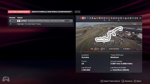 Suzuka Circuit in F1 25 (Image via EA Sports/SK Gaming)