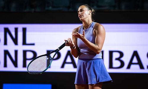 Aryna Sabalenka at the 2025 Italian Open - Source: Getty