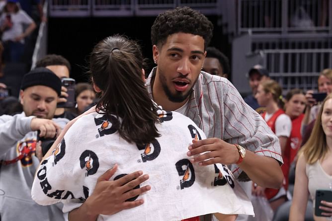 Tyrese Haliburton & Pacers hype Caitlin Clark at Fever game as Indiana dominates Chicago Sky