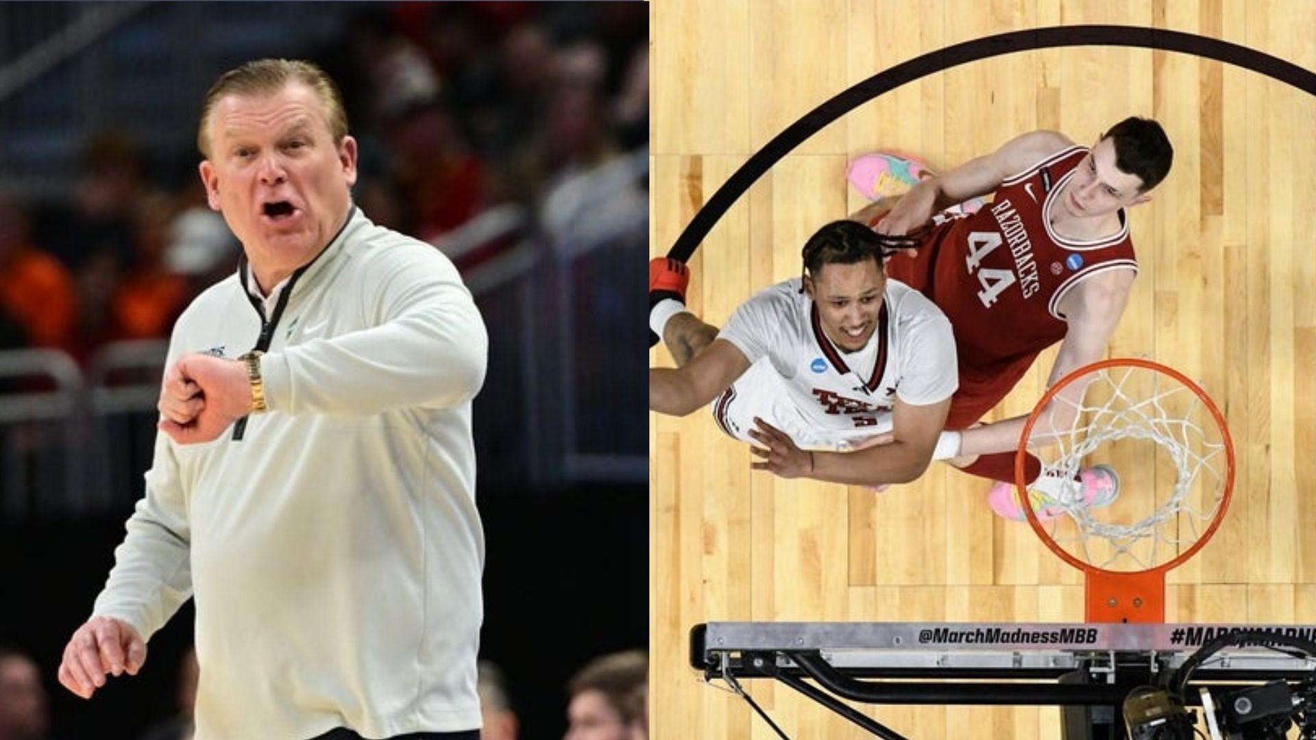 Coach Brad Underwood and Zvonimir Ivisic