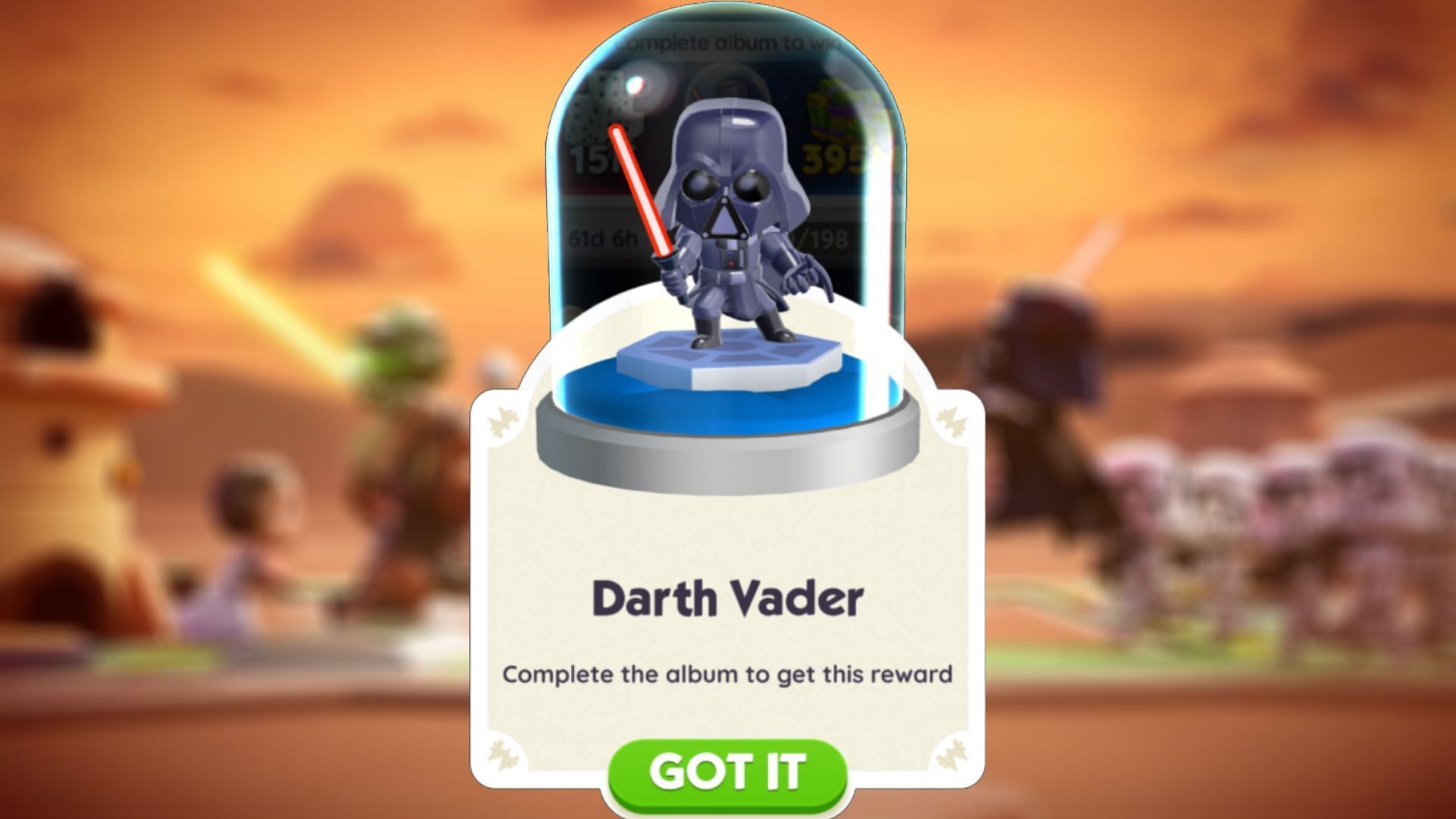 The Darth Vader token in Monopoly Go (Image via Scopely)
