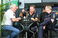 Christian Horner with Dr Helmut Marko and Paul Monaghan during the Grand Prix of Saudi Arabia on April 20, 2025 - Source: Getty