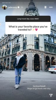 Carey reveals her favorite travel place; Instagram - @jadecarey