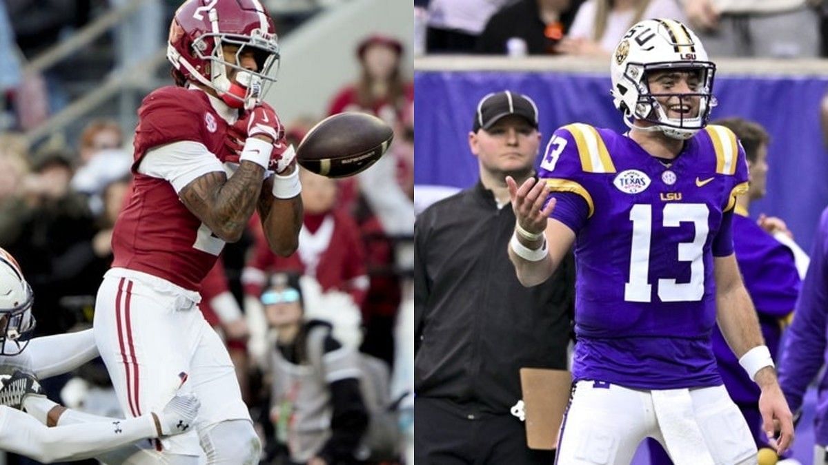Ryan Williams (L)  Auburn at Alabama &amp; Garrett Nussmeier (R) Texas Bowl-Baylor at Louisiana State (Image credit: Imagn)