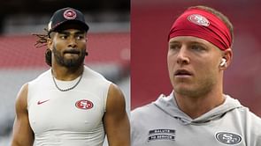 Christian McCaffrey reacts to Fred Warner's $63,000,000 blockbuster contract extension