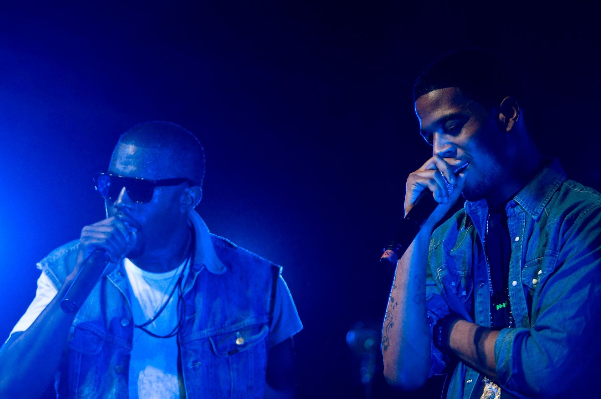 Kanye West and Kid Cudi performing at the SXSW 2009 Day 4 - (Image via Getty)