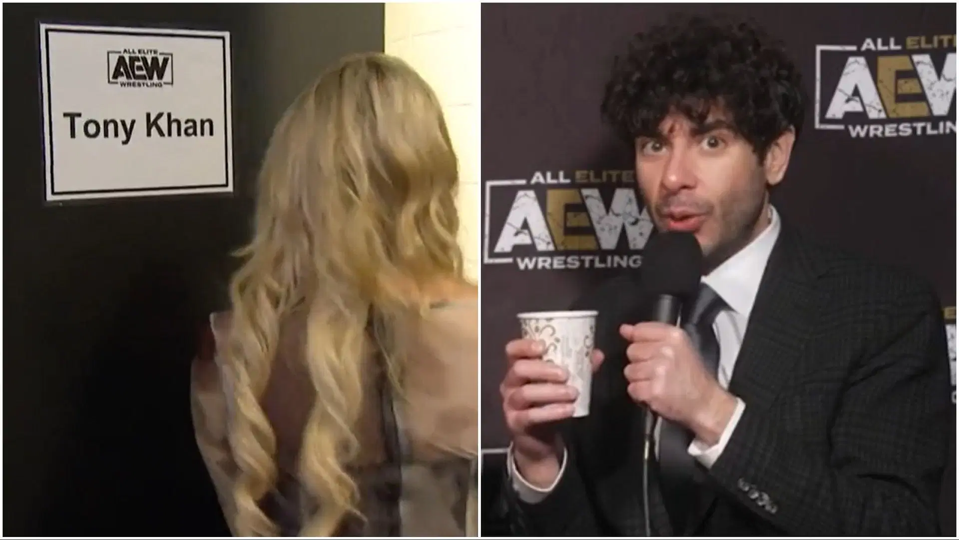 Mariah May enters the office of AEW President Tony Khan