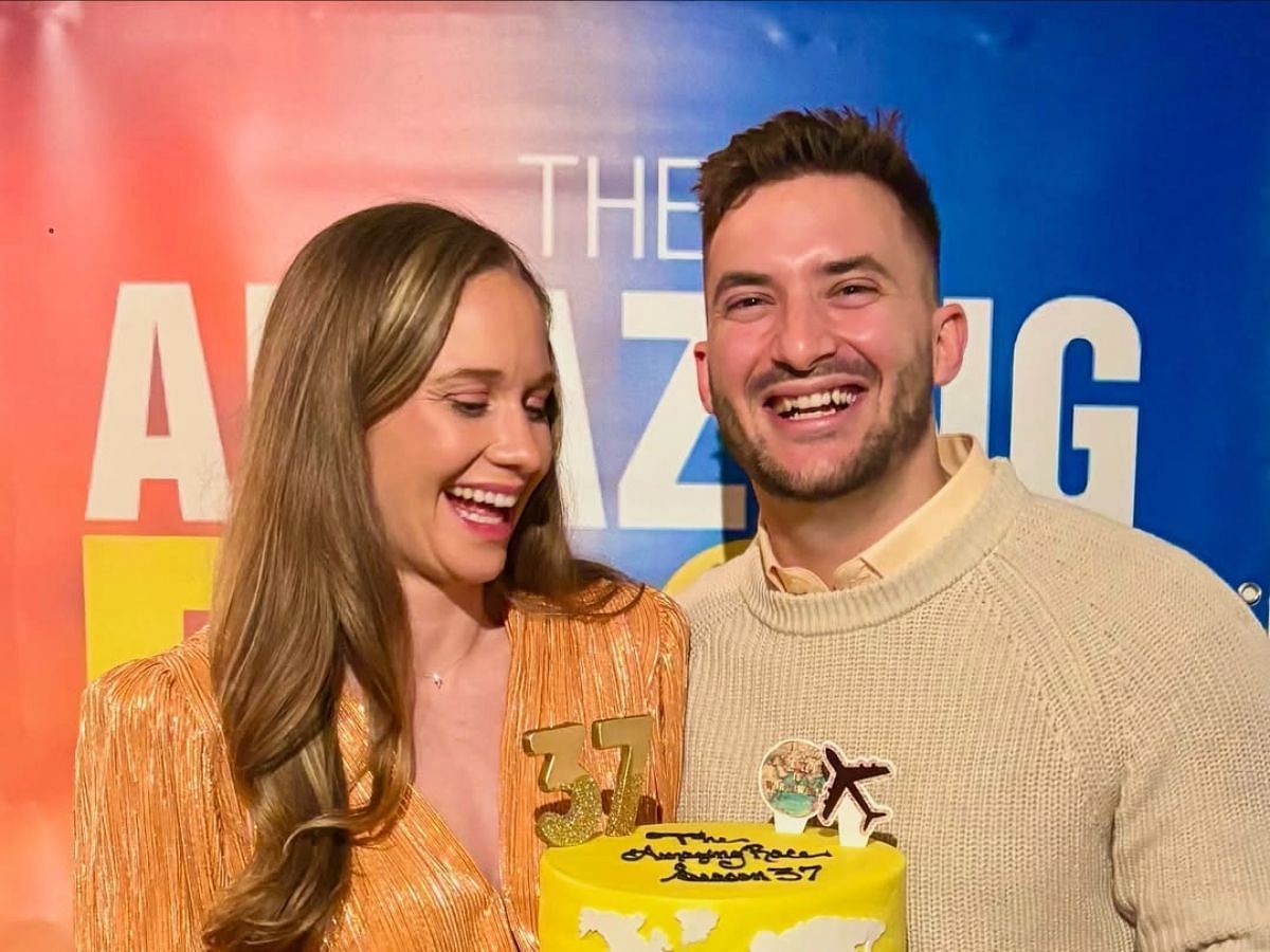 Alyssa and Josiah from The Amazing Race season 37 (Image via Instagram/@lysskirkborden)
