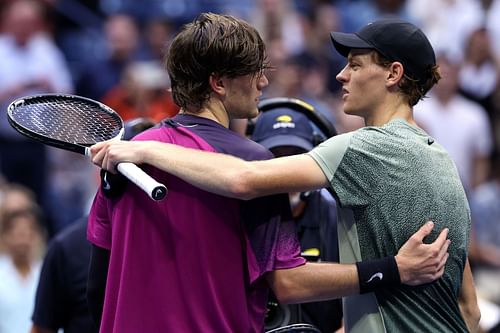 Jack Draper and Jannik Sinner at the 2024 US Open - Source: Getty