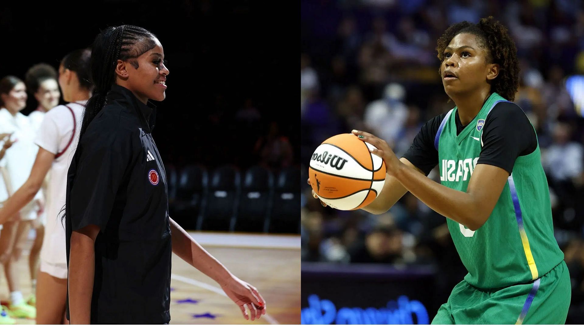 LSU signee ZaKiyah Johnson and South Carolina signee Ayla McDowell 