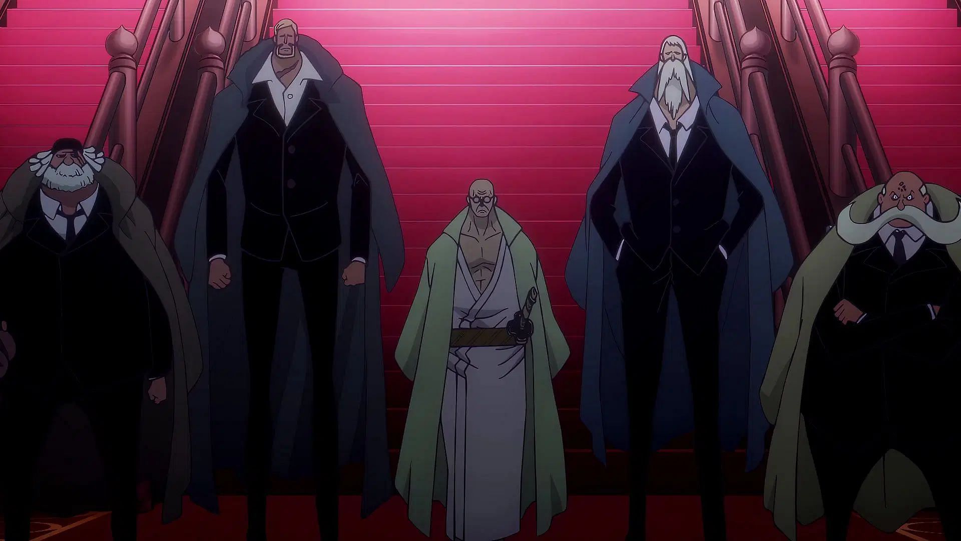 The Five Elders as seen in the One Piece anime (Image via Toei Animation)