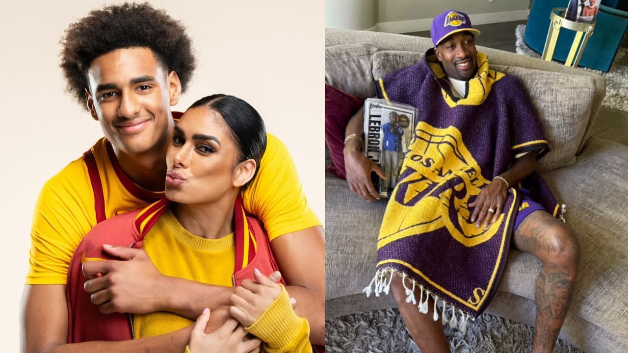 Gilbert Arenas and his former girlfriend, Laura Govan, shared on Instagram on Thursday the surprise they prepared for Alijah Arenas, who returned home following a fiery car crash a week ago. [photo: @no.chill.gil/IG, @lauramgovan/IG]