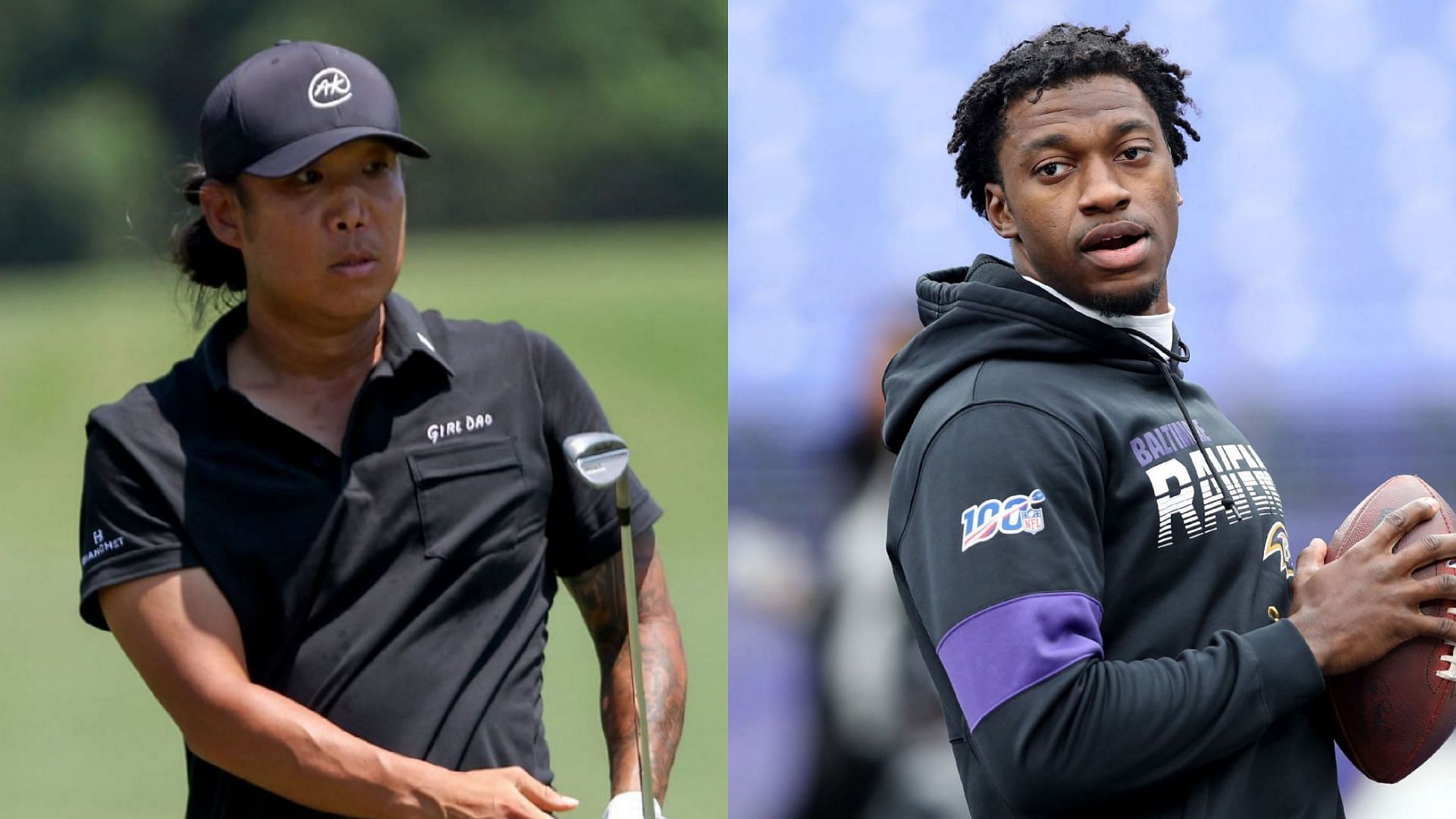 Anthony Kim and Robert Griffin III / Source: Getty Images