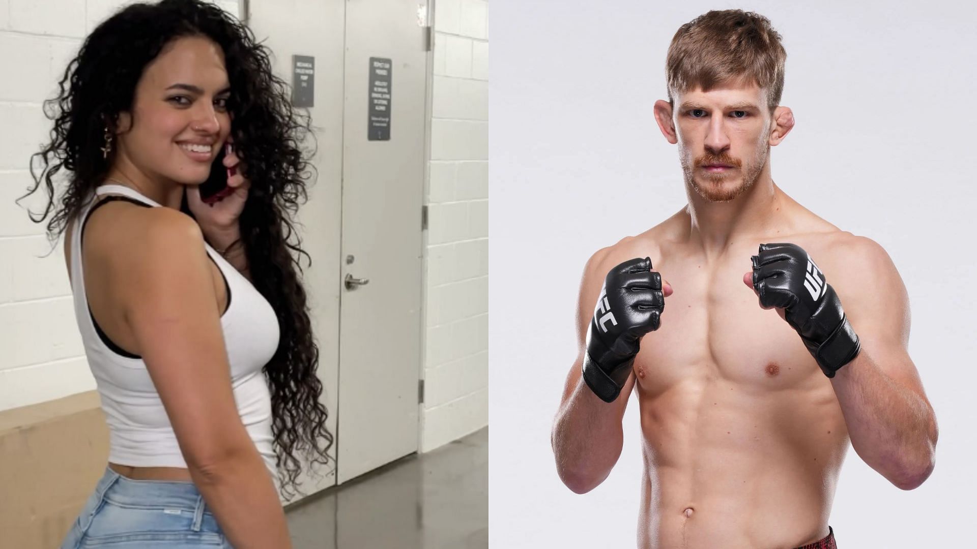 Arnold Allen (right) left an unexpected comment on Nina-Marie Daniele&rsquo;s (left) post. [Images courtesy: @ninamariedaniele on Instagram, Getty Images]