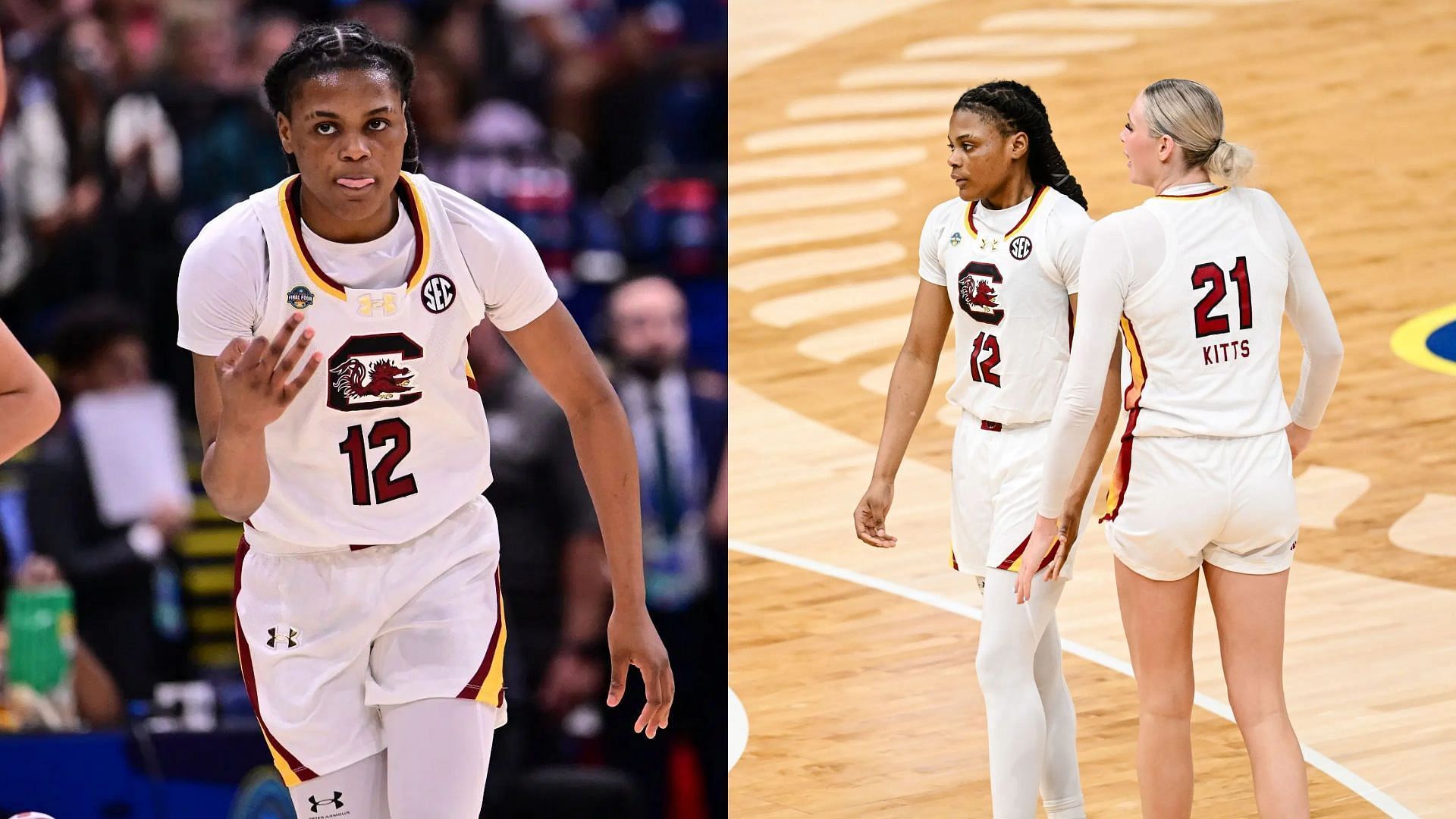 MiLaysia Fulwiley and ex-teammate Chloe Kitts