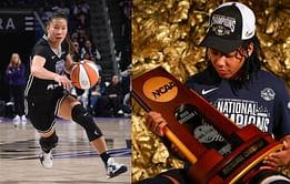UConn standout KK Arnold reacts as former teammate Kaitlyn Chen makes history in WNBA preseason debut