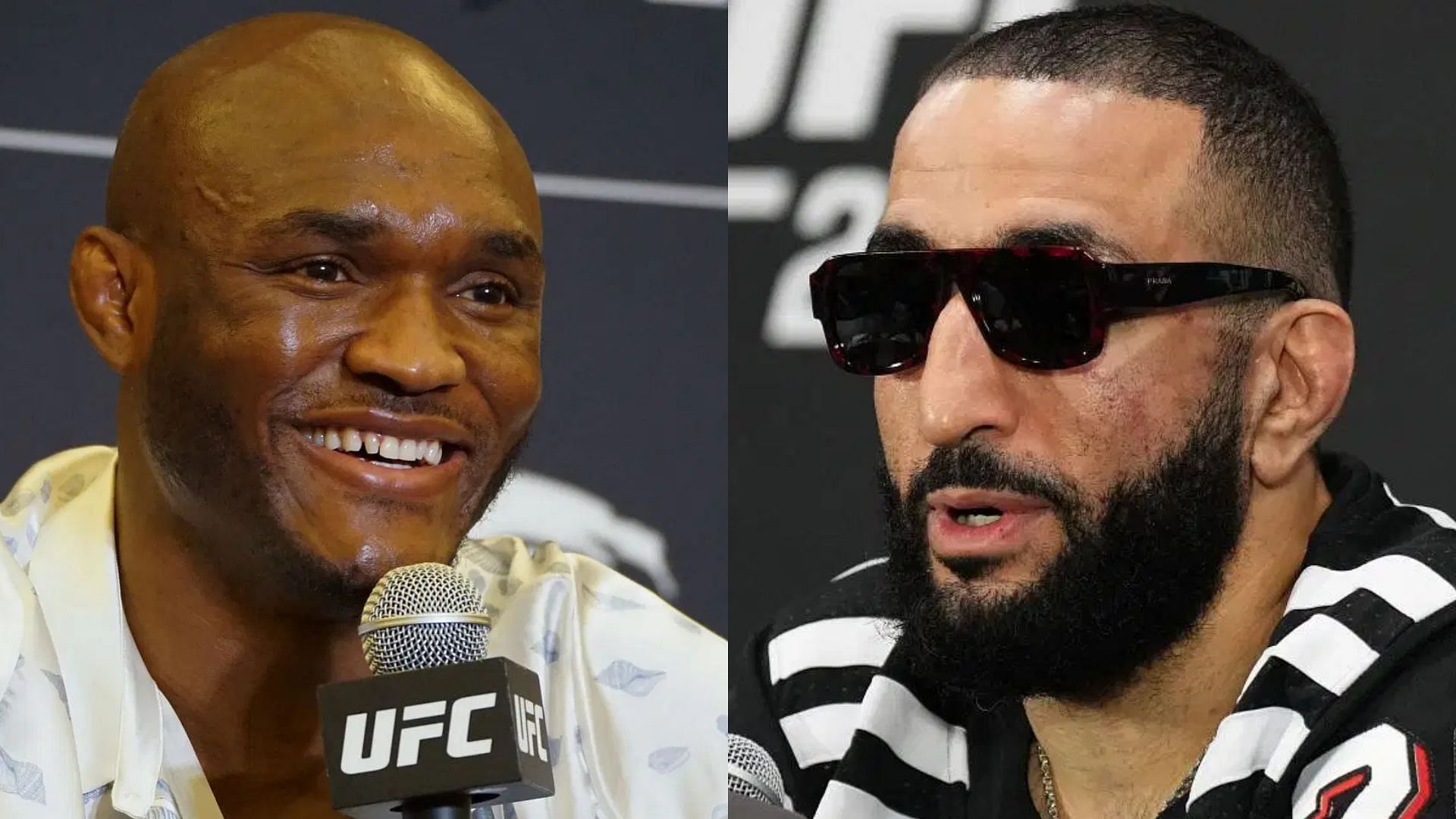 lal Muhammad (left) and Kamaru Usman (right) had a now-infamous, yet unseen fight from an unreleased podcast episode and Henry Cejudo has offered some insights on the skirmish [Images Courtesy: Getty Images]