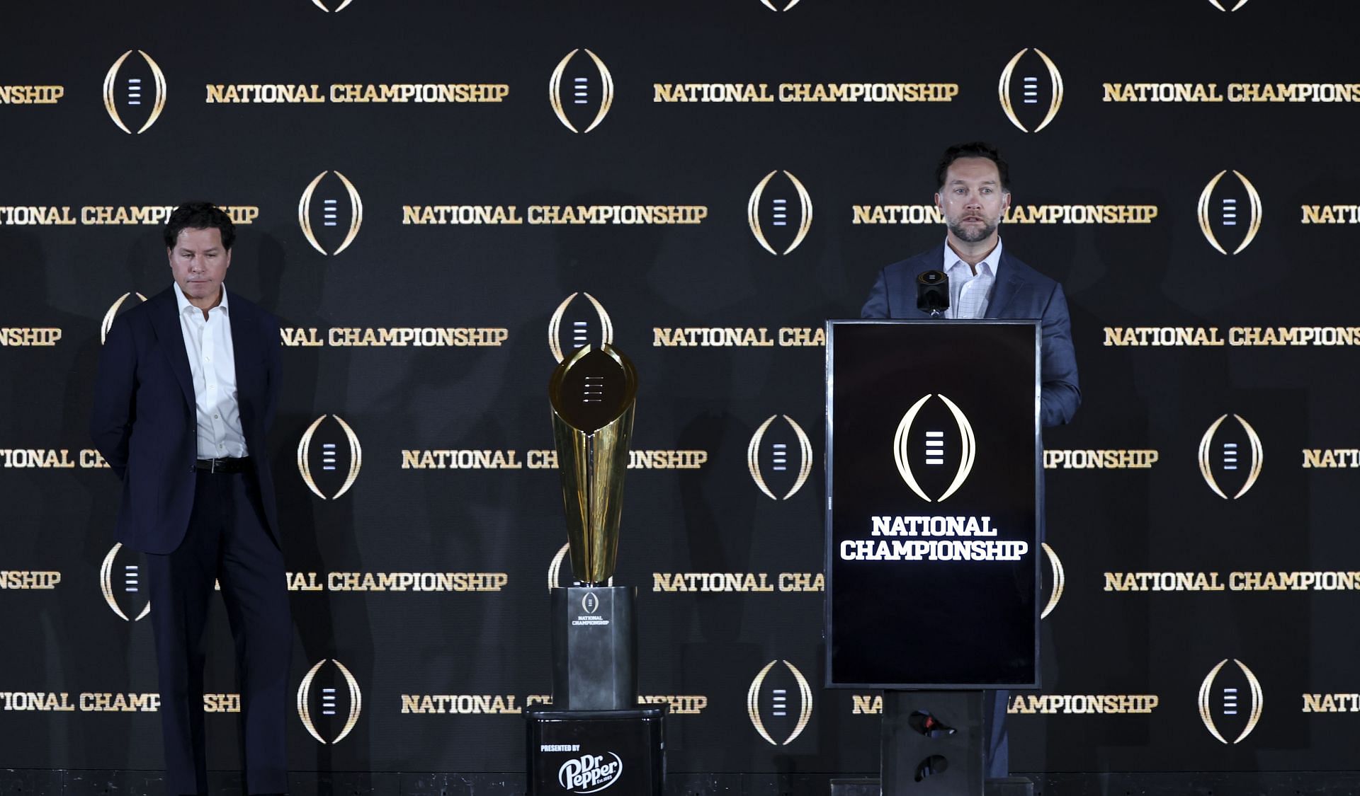 NCAA Football Playoffs Host Committee Handoff News Conference: Atlanta to Miami - Source: Getty