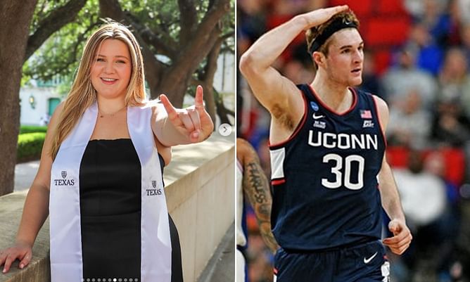 UConn’s Liam McNeeley drops 1-word reaction for sister’s snaps from her graduation