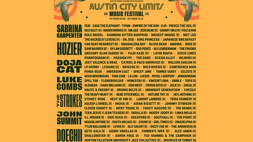 The Austin City Limits Festival's lineup (Image via aclfestival)