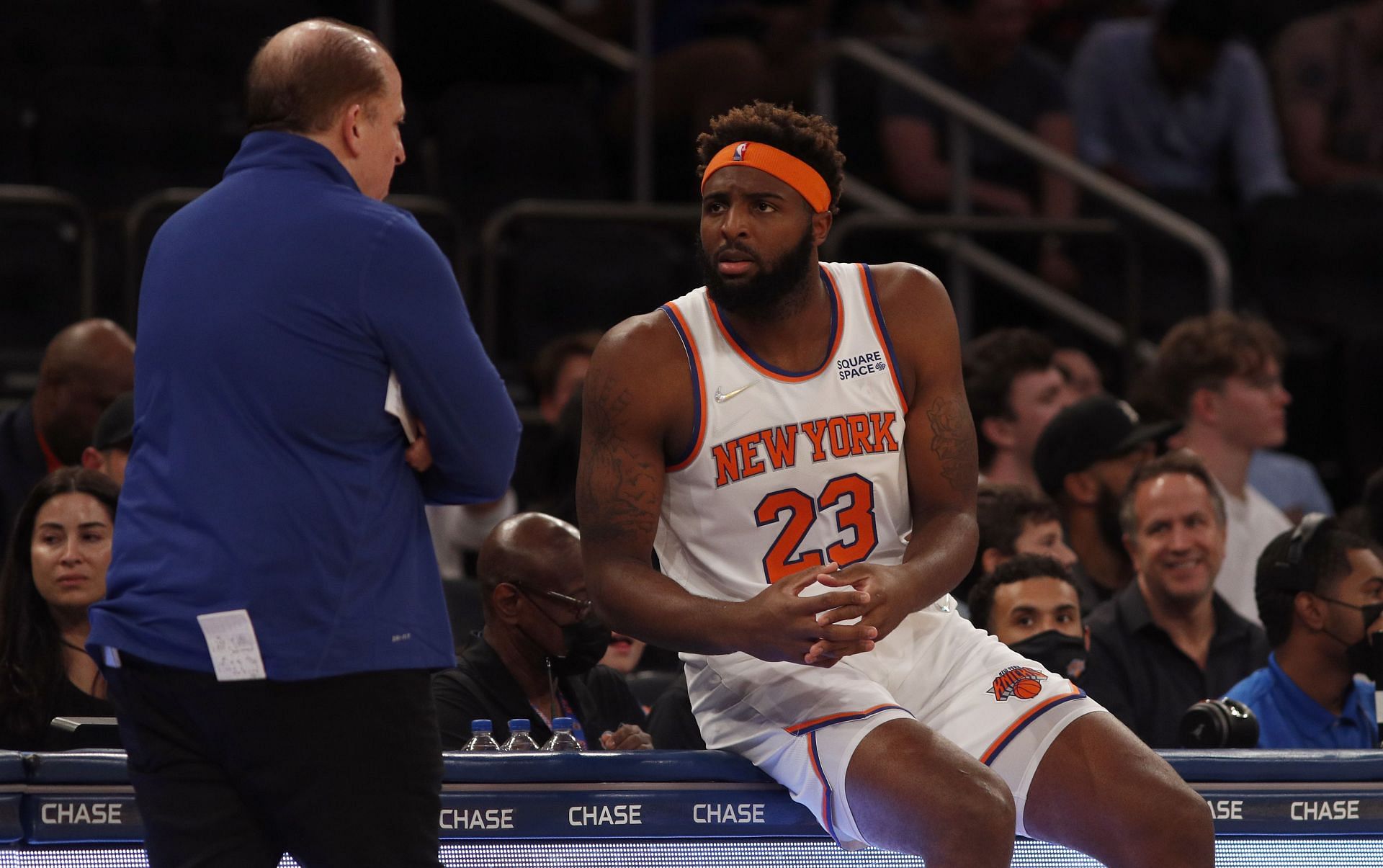 Knicks coach Tom Thibodeau is expected to insert Mitchell Robinson in the starting lineup against the Pacers in Game 3. -- Photo by GETTY