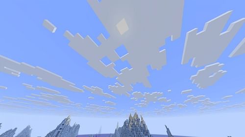 Creeper face as a cloud pattern coming in the summer game drop (Image via Sportskeeda Gaming || Mojang Studios)