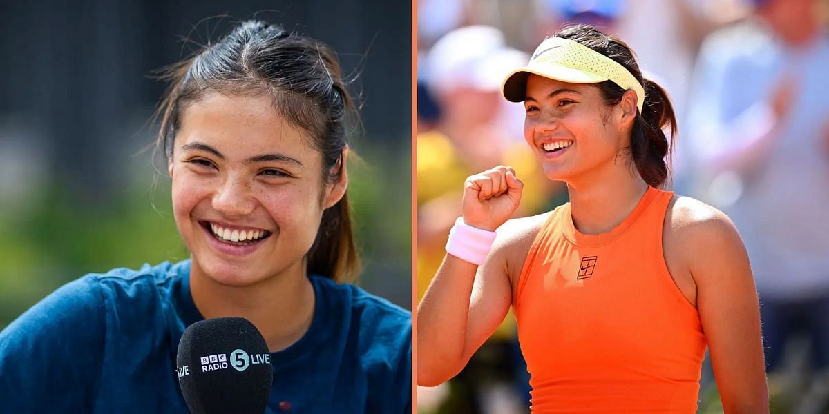 Emma Raducanu was amused by a particular answer of her own after kicking off her Strasbourg campaign in style (Sources: Getty)