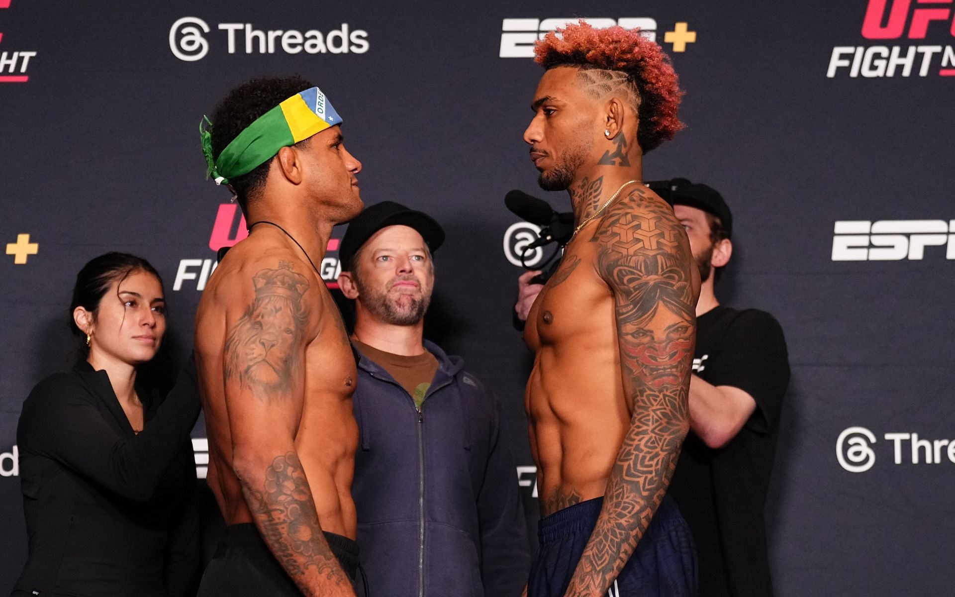 Gilbert Burns and Michael Morales square off. [Image courtesy: Getty]