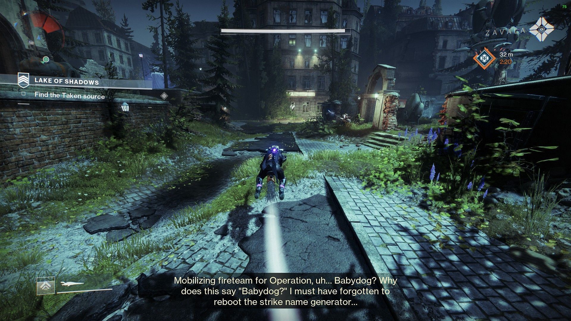 Lake of Shadows Strike in D2 (Image via Bungie)