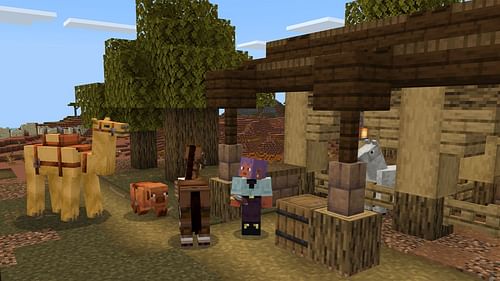 Saddles have received a major overhaul as part of the 1.21.90.25 preview (Image via Sportskeeda Gaming || Mojang Studios)
