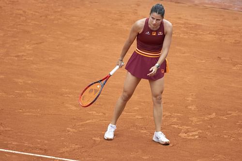 Navarro reacts at the French Open Tennis Tournament. Roland-Garros 2025. - Source: Getty