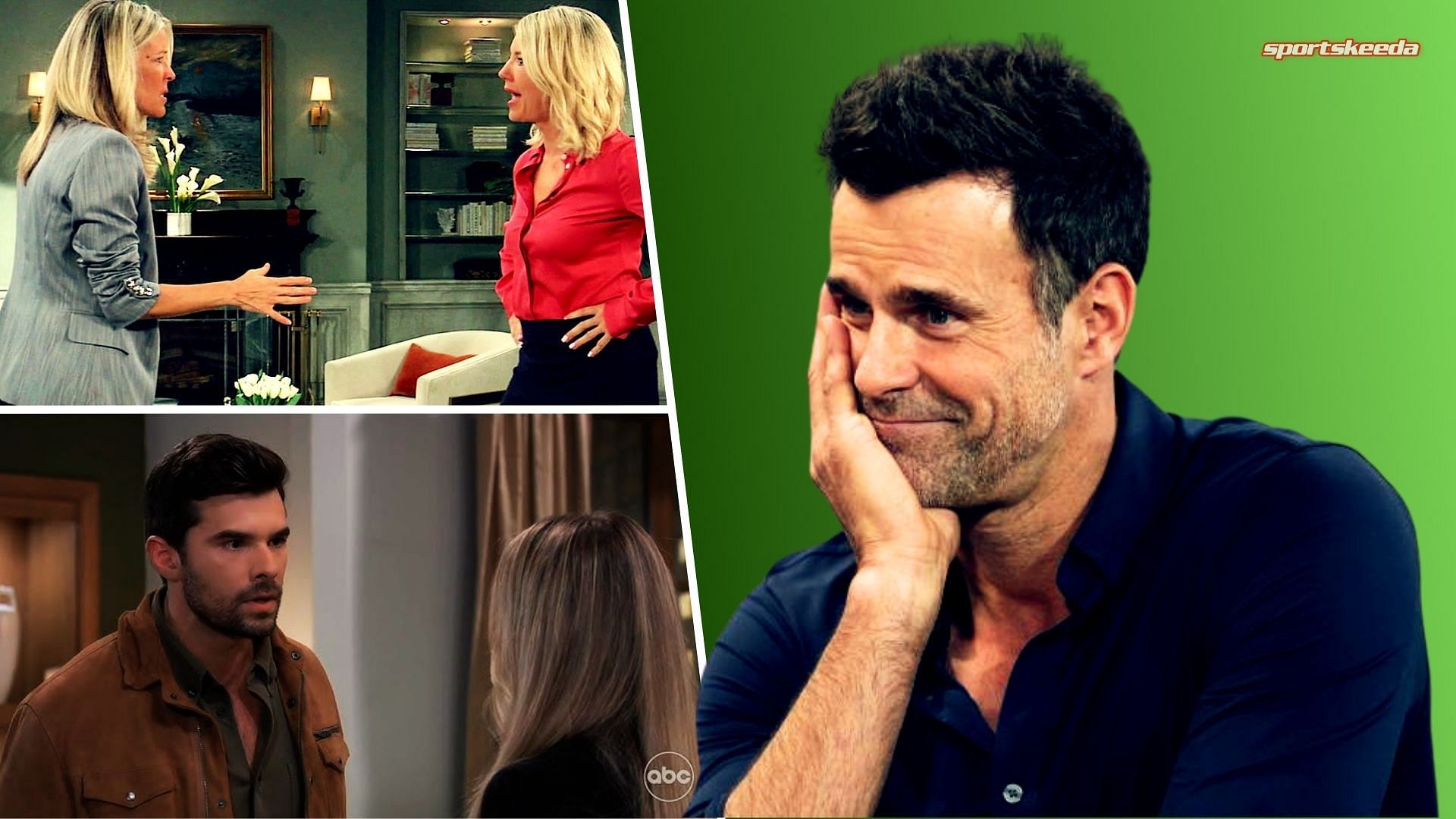 Clockwise from topleft, Carly, Nina, Drew, Lulu and Chase on GH (Custom cover edited by Sportskeeda, Original images via ABC/@General Hospital)