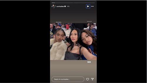 All three celebrities enjoyed each other's company while soaking in Game 1 at MSG.